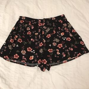 High Waisted Flower Shorts
